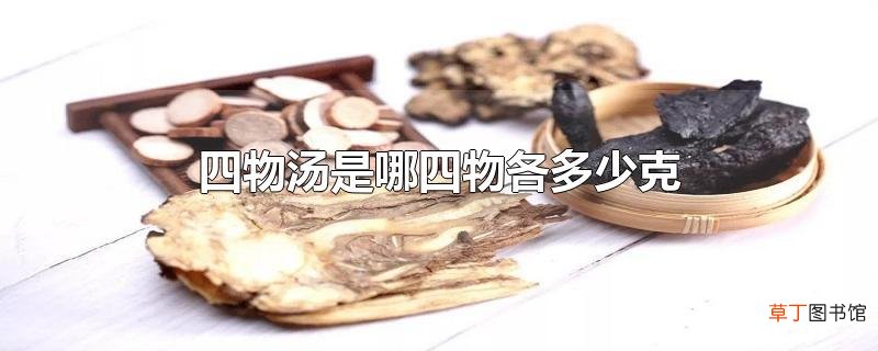 四物汤是哪四物各多少克