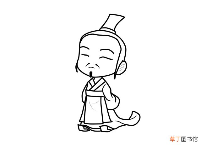 屈原简笔画 屈原怎么画