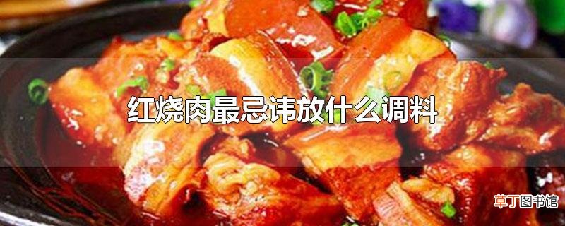 红烧肉最忌讳放什么调料