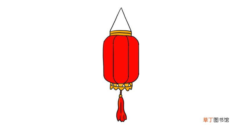 元宵灯笼简笔画
