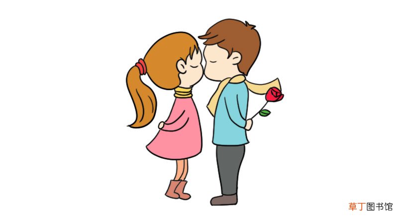 情人节小情侣简笔画