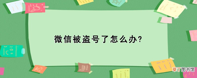 微信被盗号了怎样办?
