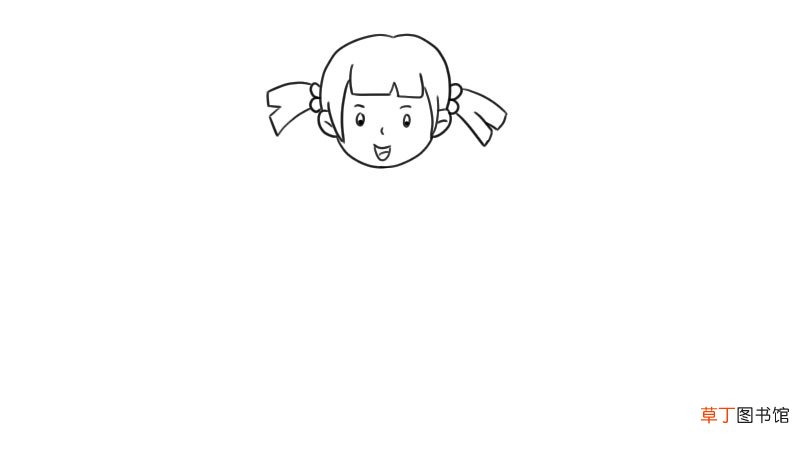 元宵节 做汤圆的小女孩简笔画
