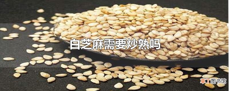 白芝麻需要炒熟吗