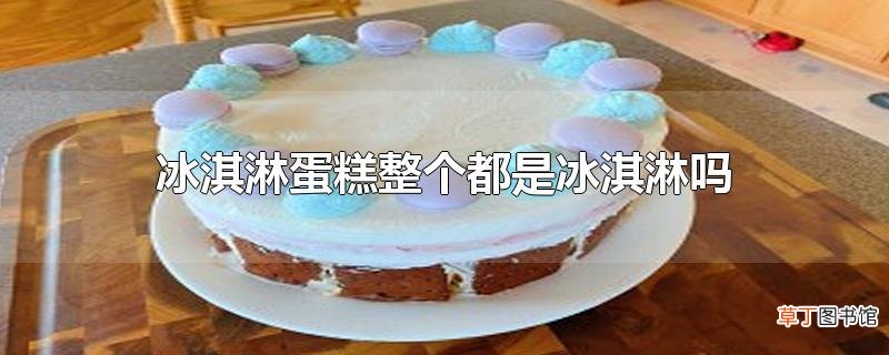 冰淇淋蛋糕整个都是冰淇淋吗