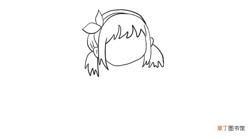 感恩节小女孩献爱心简笔画