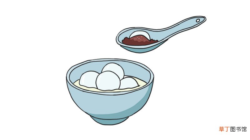 元宵 汤圆简笔画