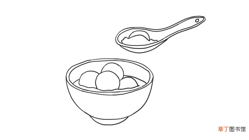 元宵 汤圆简笔画