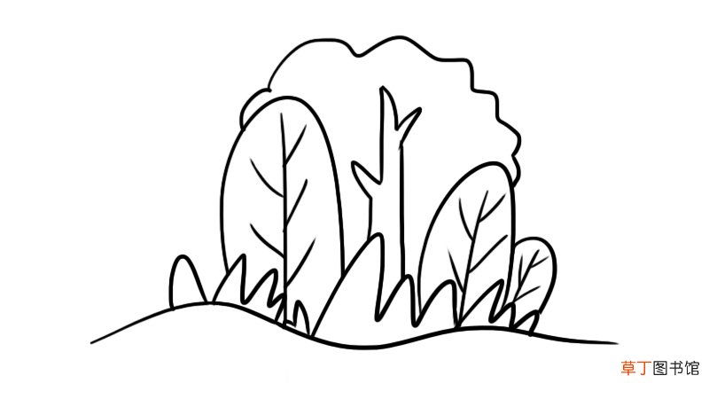 春天的景色简笔画