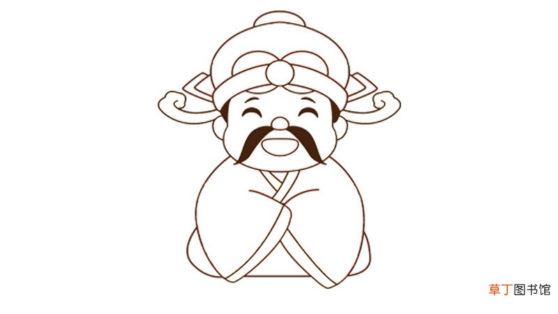 灶王爷简笔画