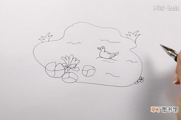 池塘简笔画