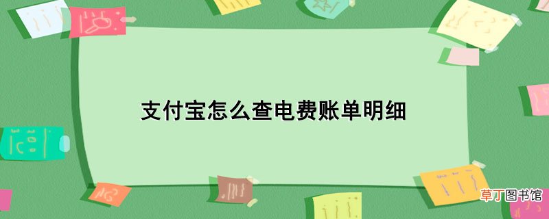 支付宝怎样查电费账单明细