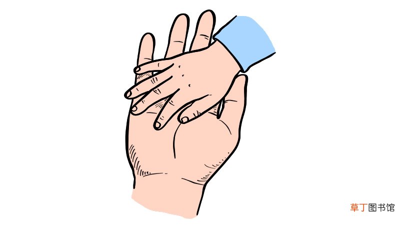 大手拉小手简笔画