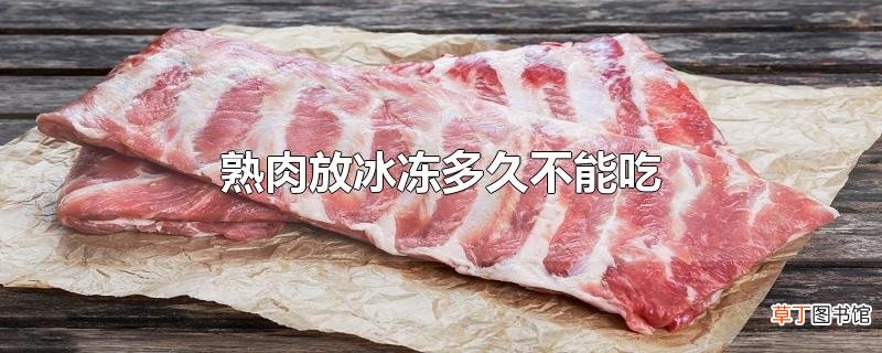熟肉放冰冻多久不能吃