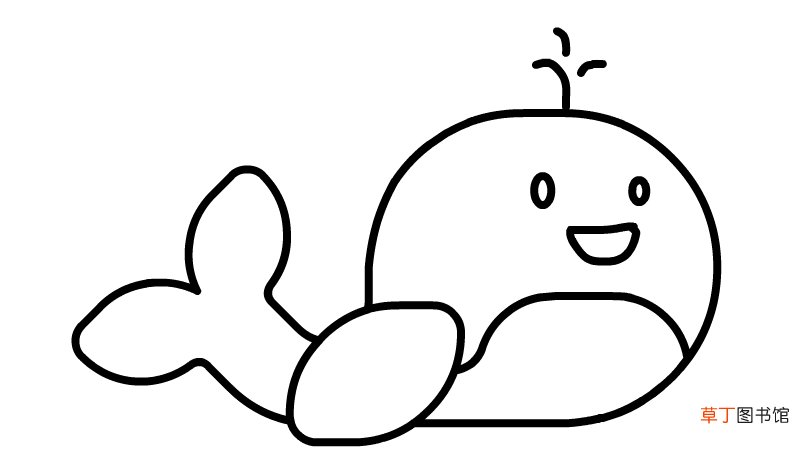 鲸鱼简笔画怎么画怎么画鲸鱼简笔画