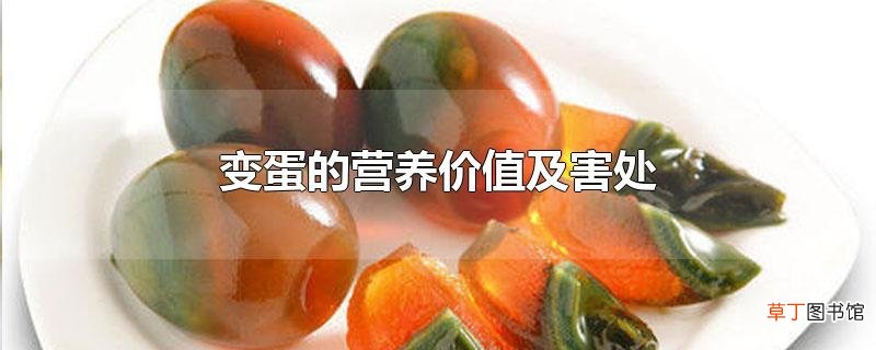 变蛋的营养价值及害处