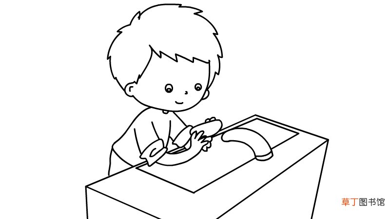 洗手简笔画 儿童洗手简笔画