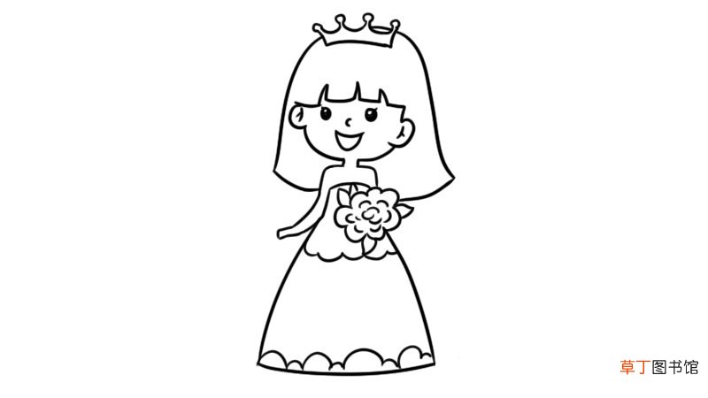 新娘婚纱简笔画教程新娘婚纱简笔画画法