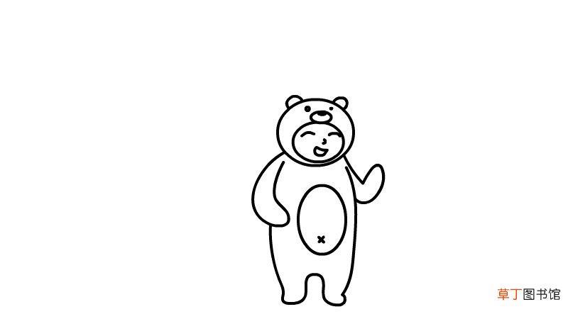 儿童节玩偶服简笔画怎么画儿童节玩偶服简笔画画法