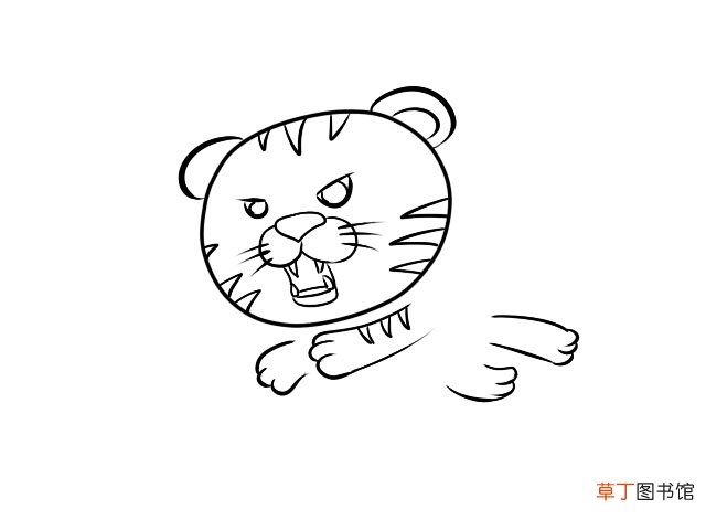 老虎简笔画 零基础学老虎简笔画