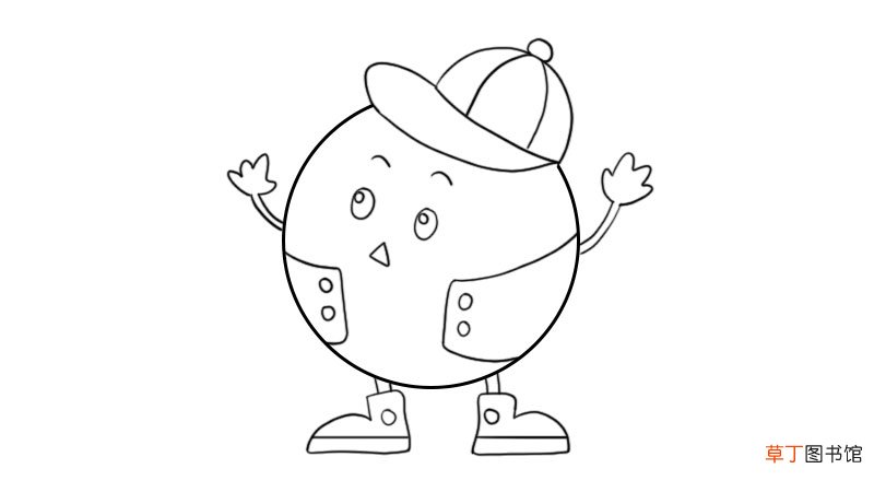 元宵节可爱小汤圆简笔画