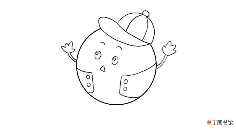 元宵节可爱小汤圆简笔画