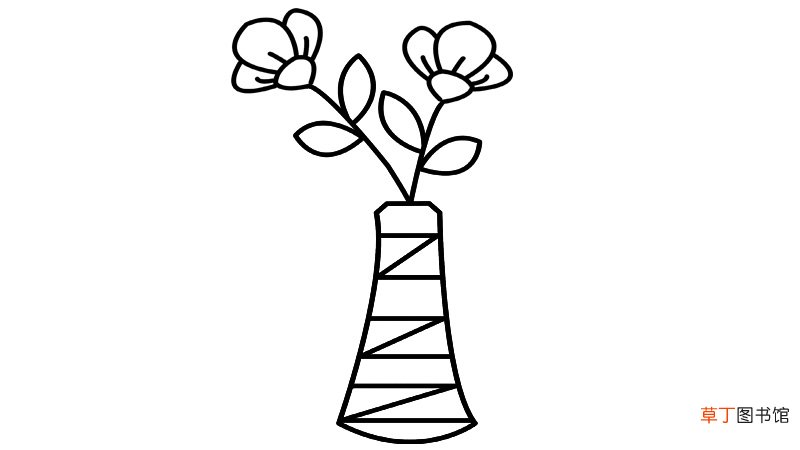 花瓶花纹图案简笔画