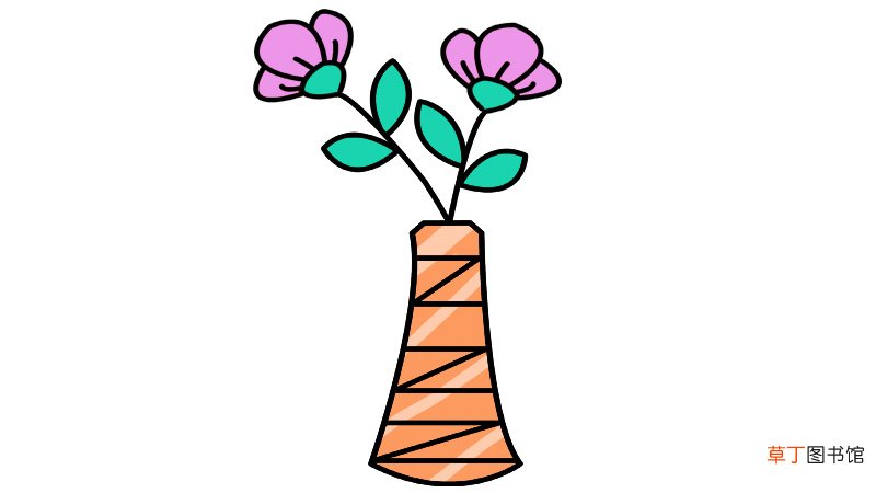 花瓶花纹图案简笔画