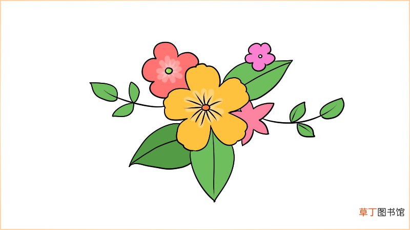 花简萌笔画简笔画怎么画花简萌笔画简笔画画法
