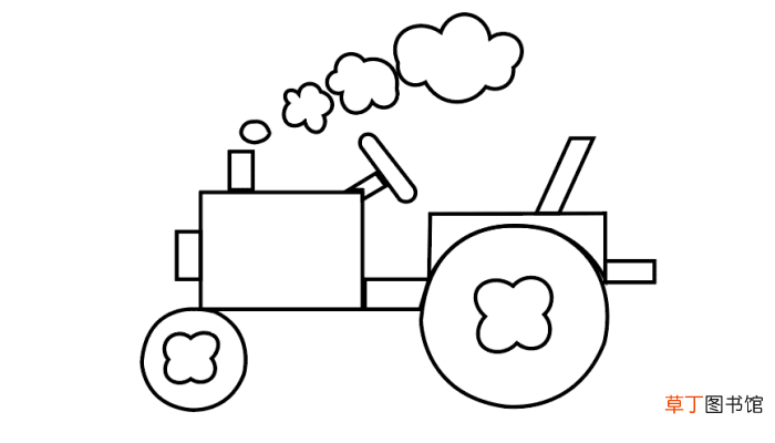 拖拉机简笔画 拖拉机简笔画怎么画