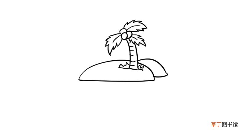 海边简笔画 海边的画法步骤