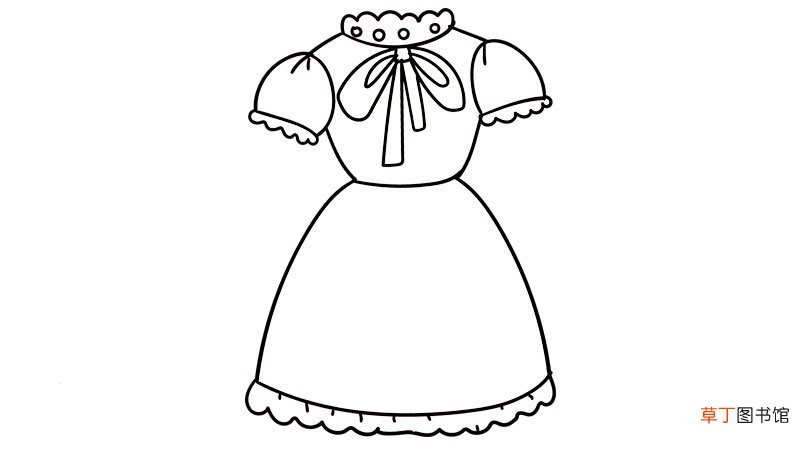 晚礼服简笔画 晚礼服的画法