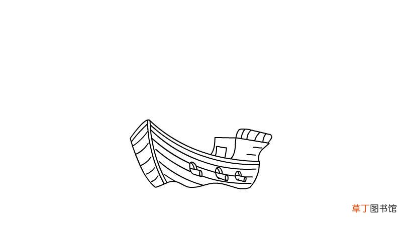 海盗船简笔画