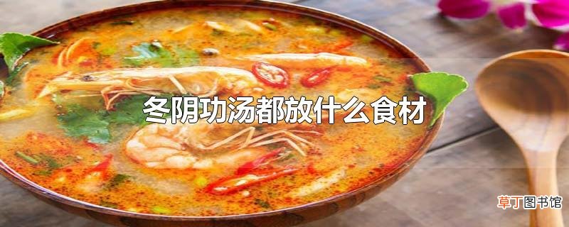 冬阴功汤都放什么食材