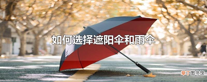 怎么选择遮阳伞和雨伞