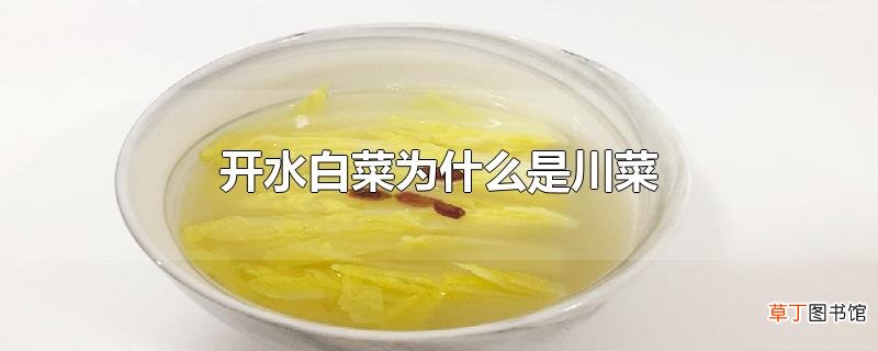 开水白菜为什么是川菜