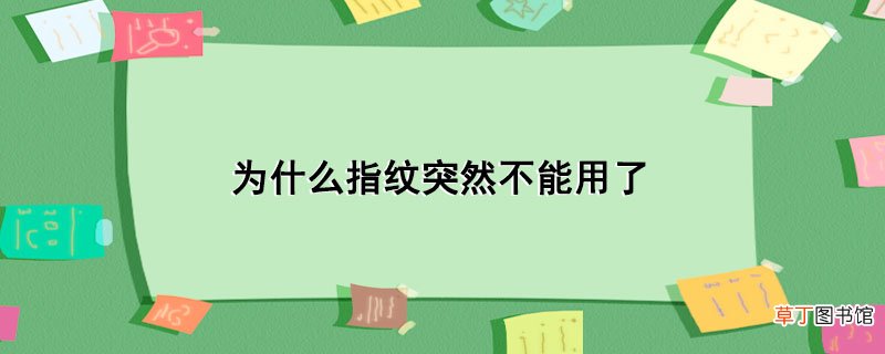 为什么指纹突然不能用了