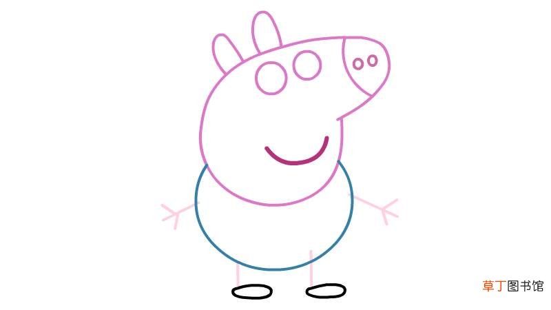 小猪佩奇简笔画画法