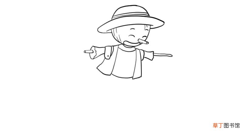 稻草人简笔画怎么画稻草人简笔画画法