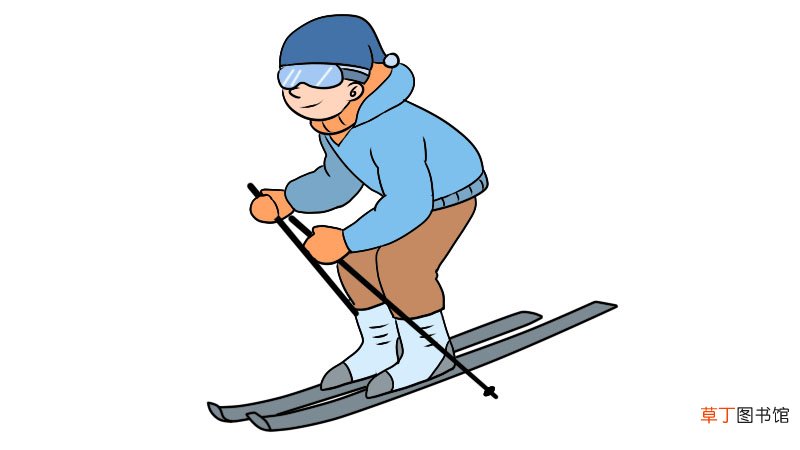 滑雪简笔画教程滑雪简笔画怎么画