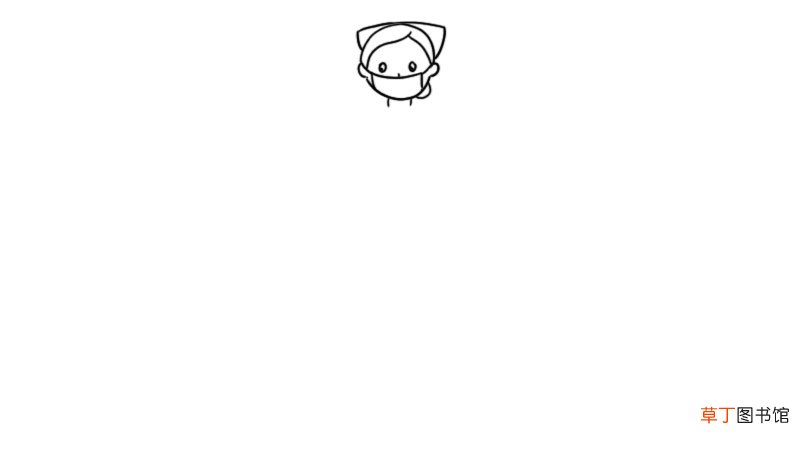 爱心护士简笔画画法 爱心护士简笔画