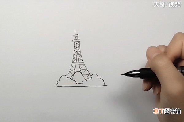 埃菲尔铁塔简笔画
