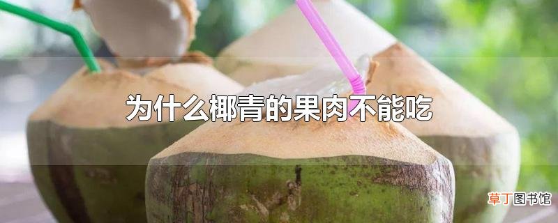 为什么椰青的果肉不能吃