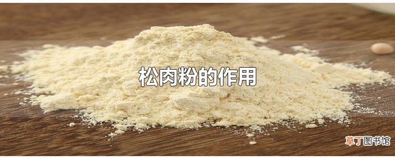 松肉粉的作用