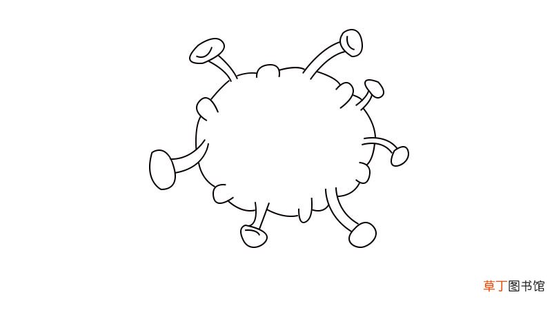 新冠病毒简笔画 新冠病毒简笔画画法