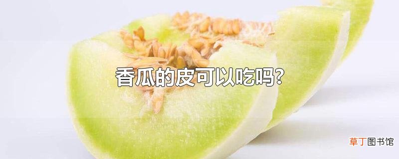 香瓜的皮可以吃吗?