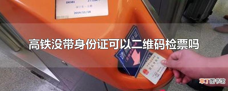 高铁没带身份证可以二维码检票吗