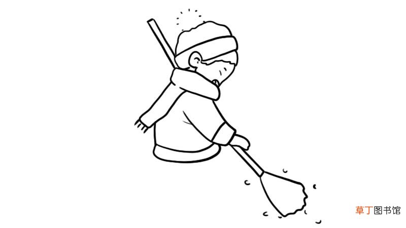 扫雪简笔画