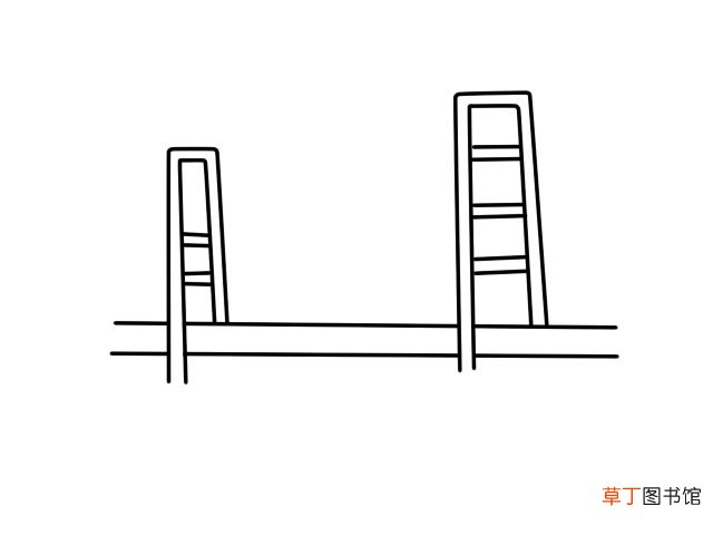 斜拉桥简笔画