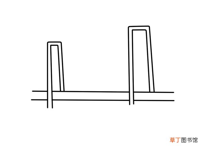 斜拉桥简笔画